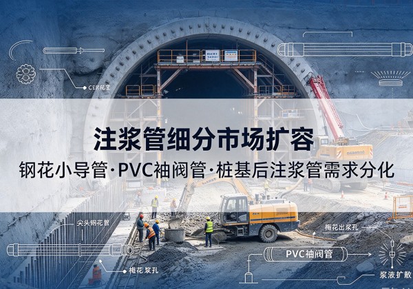 麦盖提注浆管细分市场扩容，隧道钢花小导管、PVC 袖阀管、桩基后注浆管需求分化